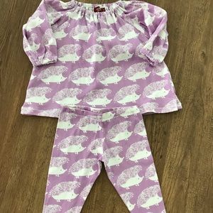 Milkbarn porcupine purple outfit set 6-12 months